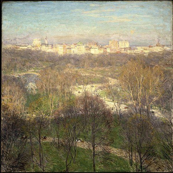 Early Spring Afternoon Central Park, Willard Leroy Metcalf